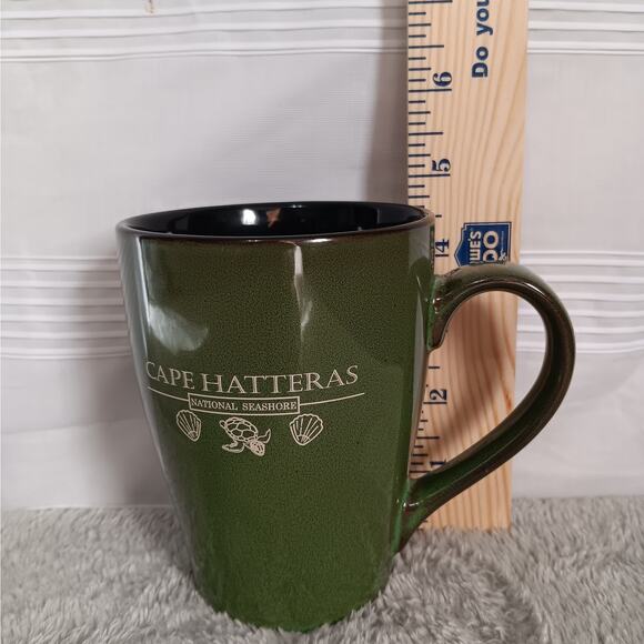 CAPE HATTERAS National Seashore Coffee Souvenir Tea Mug Green and Black - Picture 7 of 8